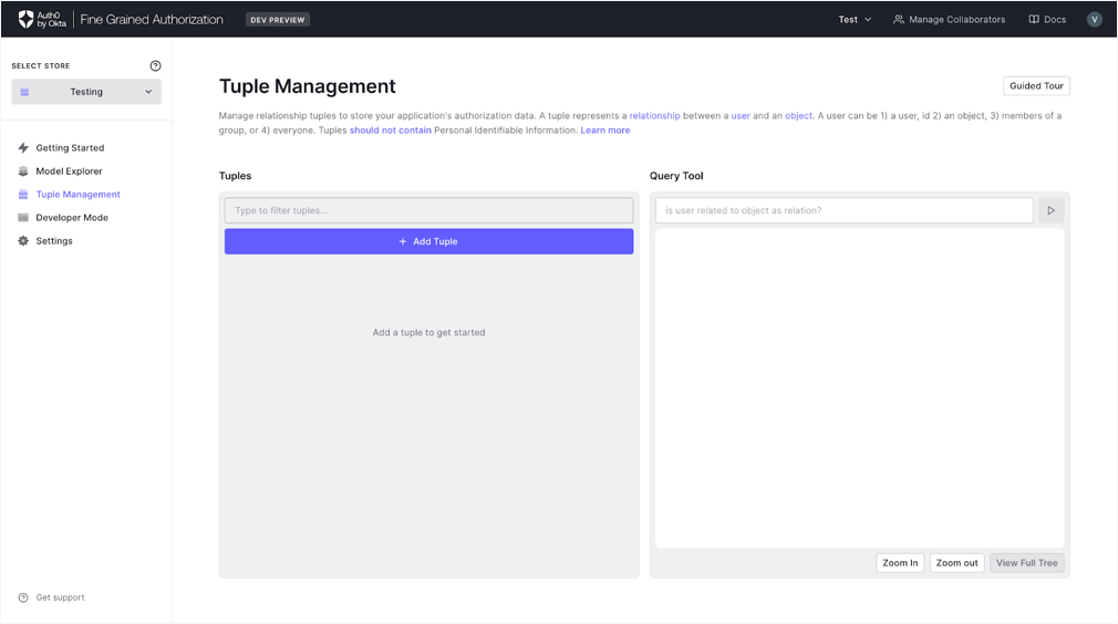 Tuple management